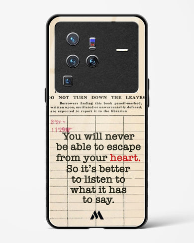 Listen to your Heart Glass Case Phone Cover (Vivo)