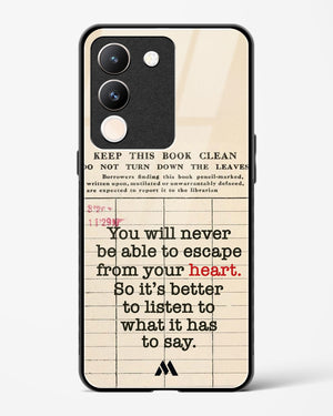 Listen to your Heart Glass Case Phone Cover (Vivo)