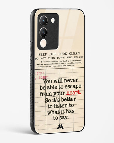 Listen to your Heart Glass Case Phone Cover (Vivo)