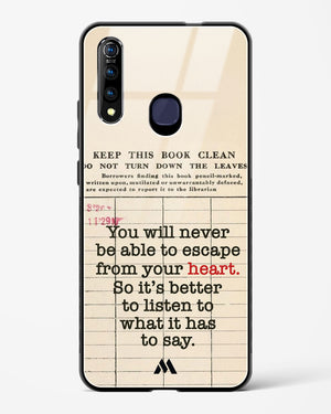 Listen to your Heart Glass Case Phone Cover (Vivo)