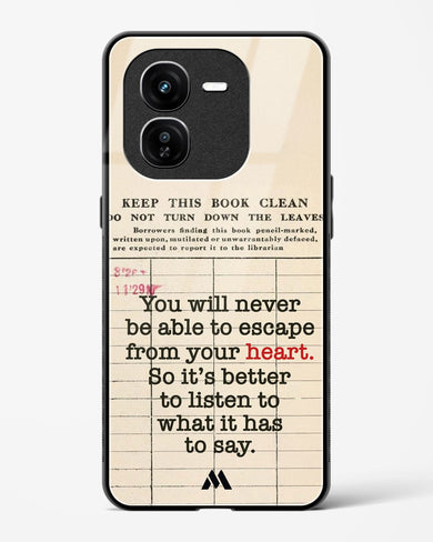 Listen to your Heart Glass Case Phone Cover (Vivo)