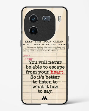 Listen to your Heart Glass Case Phone Cover (Vivo)