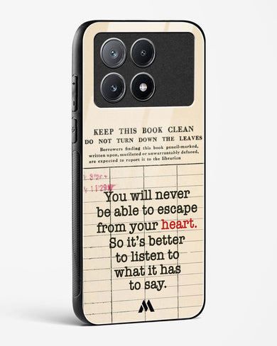 Listen to your Heart Glass Case Phone Cover (Xiaomi)