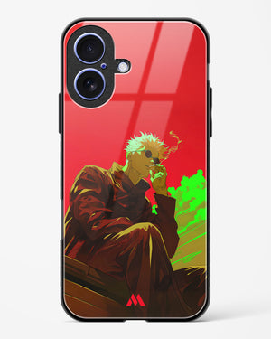 Scarlet Skies Serene Eyes Glass Case Phone Cover (Apple)