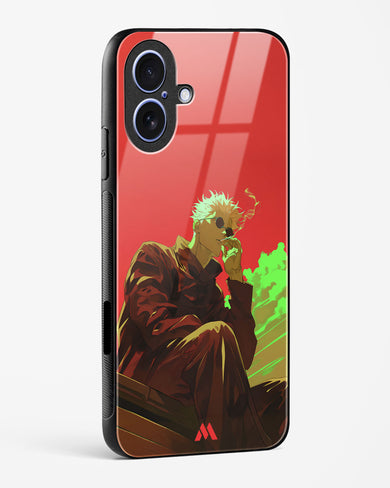 Scarlet Skies Serene Eyes Glass Case Phone Cover (Apple)