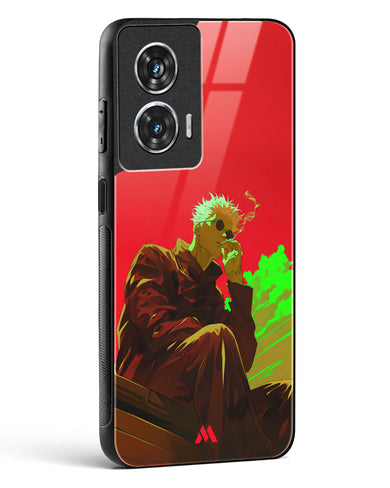 Scarlet Skies Serene Eyes Glass Case Phone Cover (Motorola)