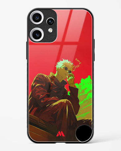 Scarlet Skies Serene Eyes Glass Case Phone Cover (Nothing)