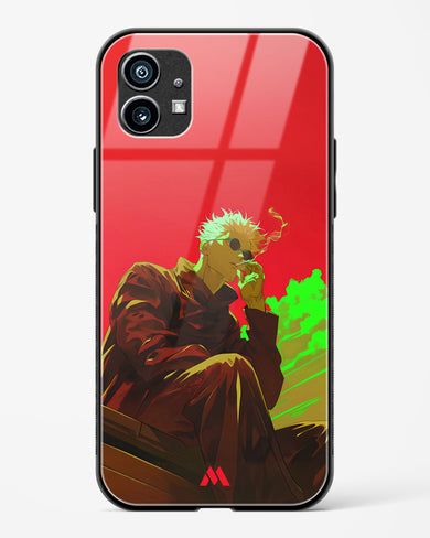 Scarlet Skies Serene Eyes Glass Case Phone Cover (Nothing)