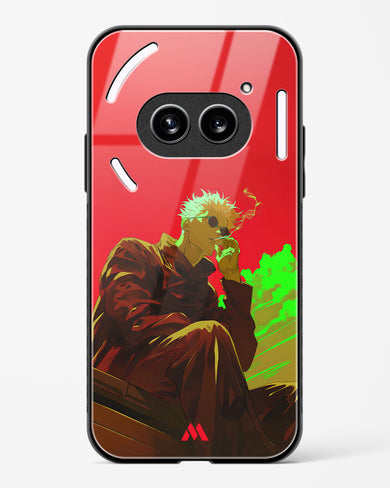 Scarlet Skies Serene Eyes Glass Case Phone Cover (Nothing)