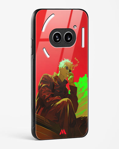 Scarlet Skies Serene Eyes Glass Case Phone Cover (Nothing)