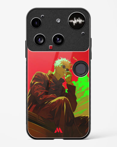 Scarlet Skies Serene Eyes Glass Case Phone Cover (Nothing)