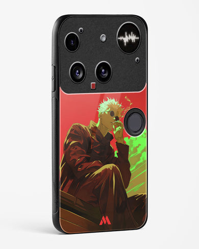 Scarlet Skies Serene Eyes Glass Case Phone Cover (Nothing)