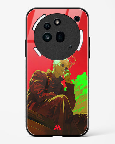 Scarlet Skies Serene Eyes Glass Case Phone Cover (Nothing)