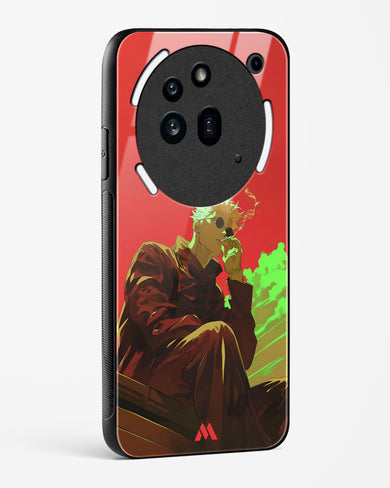Scarlet Skies Serene Eyes Glass Case Phone Cover (Nothing)