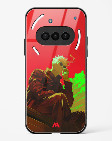 Scarlet Skies Serene Eyes Glass Case Phone Cover (Nothing)