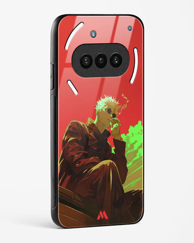 Scarlet Skies Serene Eyes Glass Case Phone Cover (Nothing)