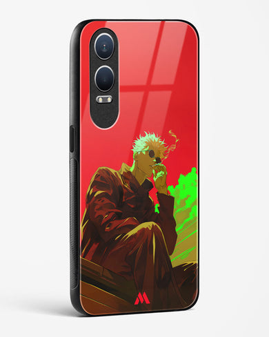 Scarlet Skies Serene Eyes Glass Case Phone Cover (OnePlus)