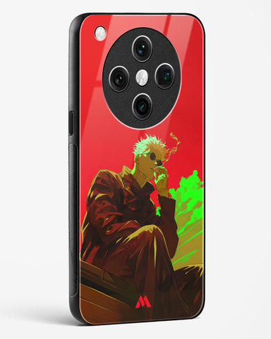 Scarlet Skies Serene Eyes Glass Case Phone Cover (Oppo)