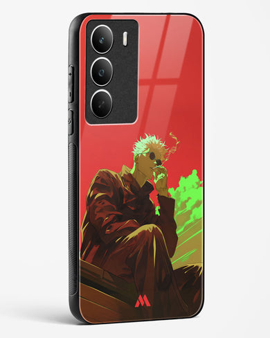 Scarlet Skies Serene Eyes Glass Case Phone Cover (Realme)