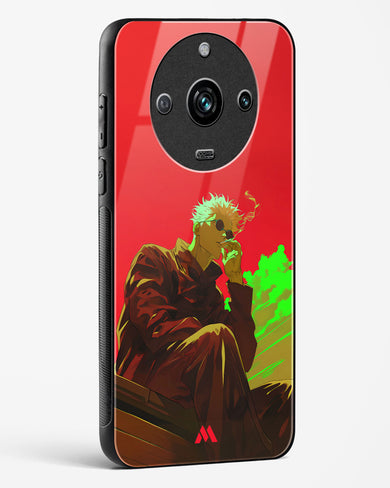 Scarlet Skies Serene Eyes Glass Case Phone Cover (Realme)