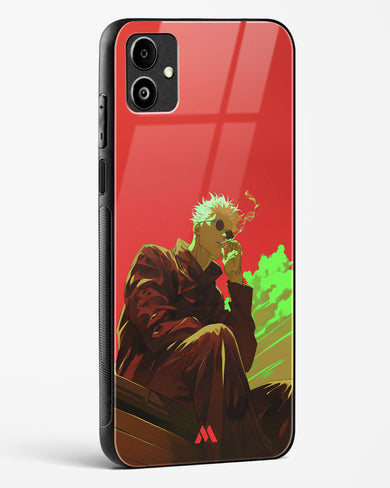 Scarlet Skies Serene Eyes Glass Case Phone Cover (Samsung)