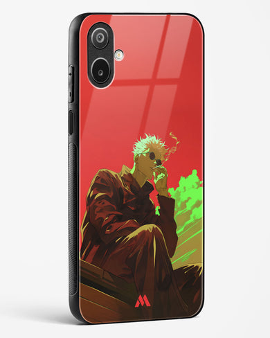 Scarlet Skies Serene Eyes Glass Case Phone Cover (Samsung)