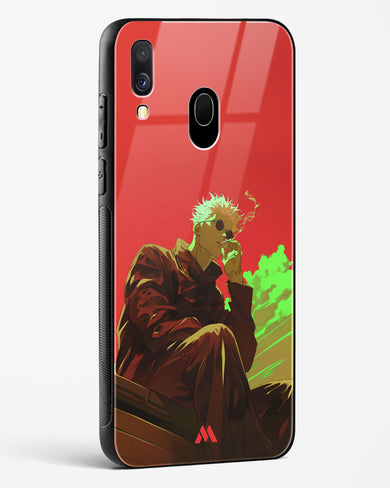Scarlet Skies Serene Eyes Glass Case Phone Cover (Samsung)