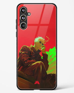 Scarlet Skies Serene Eyes Glass Case Phone Cover (Samsung)