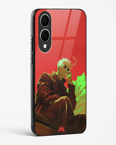 Scarlet Skies Serene Eyes Glass Case Phone Cover (Samsung)