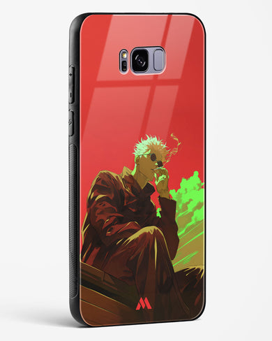 Scarlet Skies Serene Eyes Glass Case Phone Cover (Samsung)