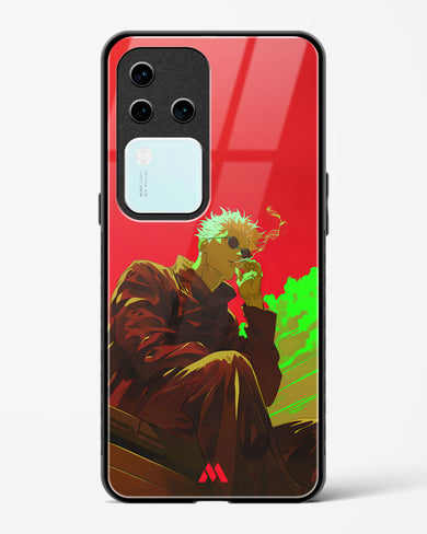 Scarlet Skies Serene Eyes Glass Case Phone Cover (Vivo)