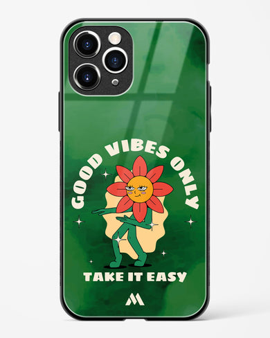 Good Vibes Only Glass Case Phone Cover (Apple)