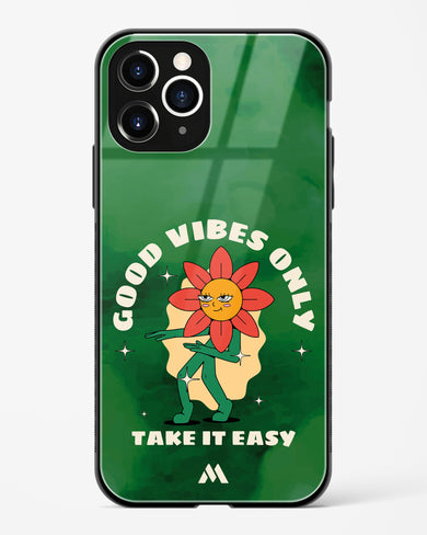 Good Vibes Only Glass Case Phone Cover (Apple)