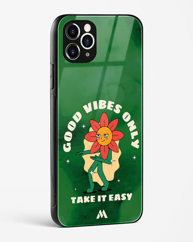 Good Vibes Only Glass Case Phone Cover (Apple)