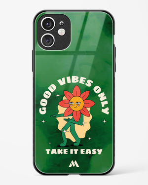 Good Vibes Only Glass Case Phone Cover (Apple)