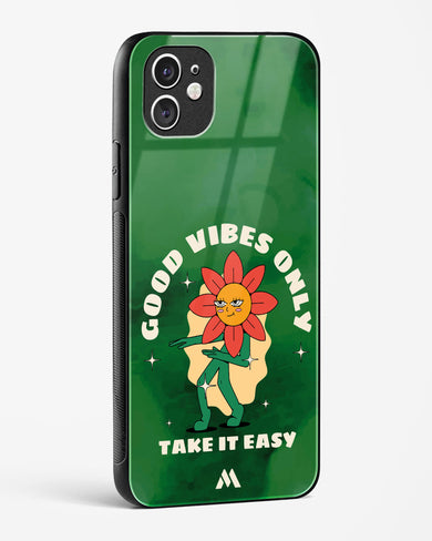 Good Vibes Only Glass Case Phone Cover (Apple)