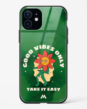 Good Vibes Only Glass Case Phone Cover (Apple)