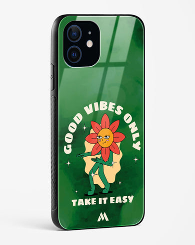 Good Vibes Only Glass Case Phone Cover (Apple)