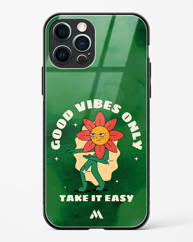 Good Vibes Only Glass Case Phone Cover (Apple)