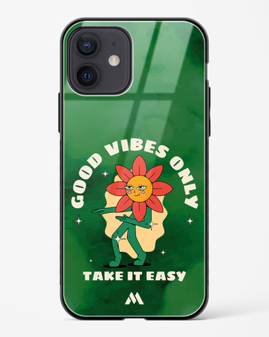 Good Vibes Only Glass Case Phone Cover (Apple)