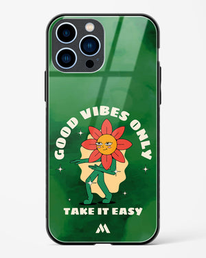 Good Vibes Only Glass Case Phone Cover (Apple)