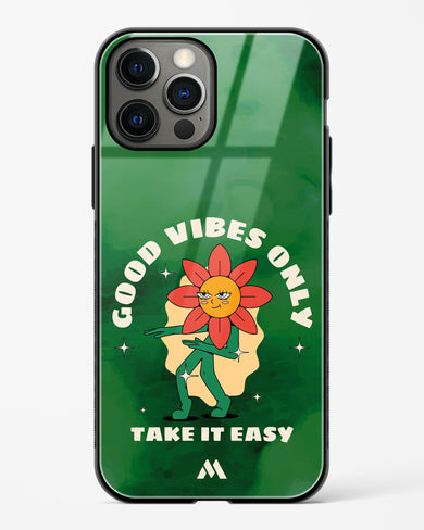 Good Vibes Only Glass Case Phone Cover (Apple)