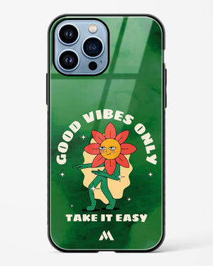 Good Vibes Only Glass Case Phone Cover (Apple)