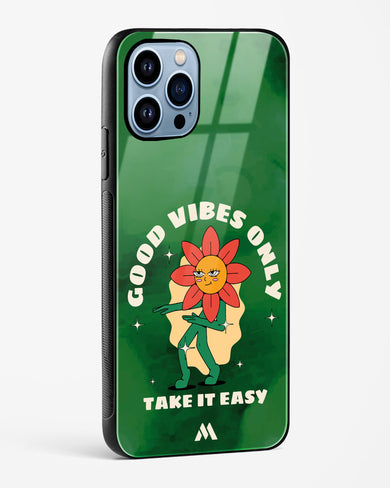 Good Vibes Only Glass Case Phone Cover (Apple)