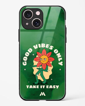 Good Vibes Only Glass Case Phone Cover (Apple)