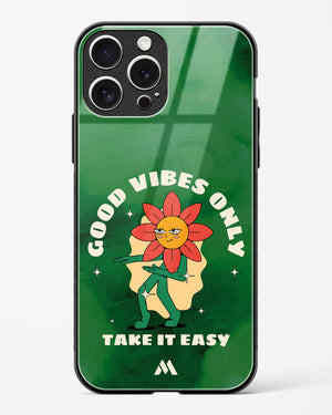 Good Vibes Only Glass Case Phone Cover (Apple)