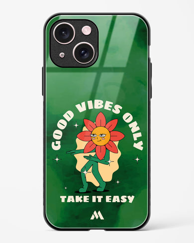 Good Vibes Only Glass Case Phone Cover (Apple)