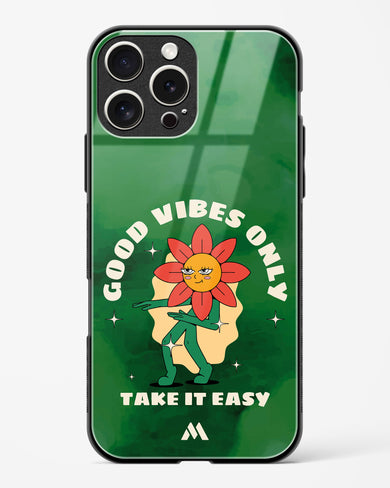 Good Vibes Only Glass Case Phone Cover (Apple)