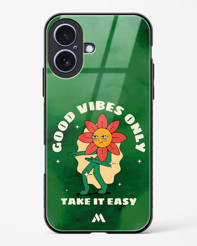 Good Vibes Only Glass Case Phone Cover (Apple)