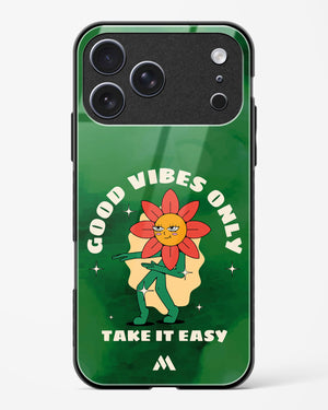 Good Vibes Only Glass Case Phone Cover (Apple)